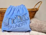 embroidered laundry bag
