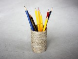 DIY twine pencil holder