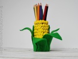 DIY corn pencil holder