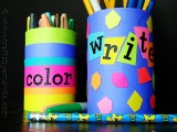 colorful back-to-school pencil holders
