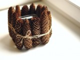 Simple Diy Pine Cone Candle Holder