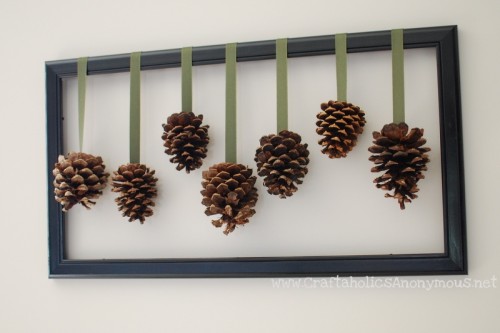 framed pinecones (via craftaholicsanonymous)