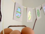 upcycled eggs bunting