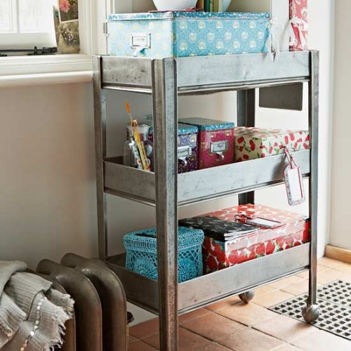 Carts are perfect for compact home offices because they could be easily moved.