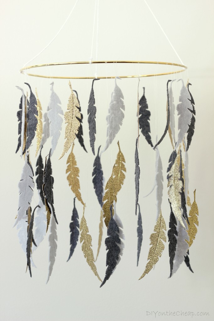 feather crib mobile