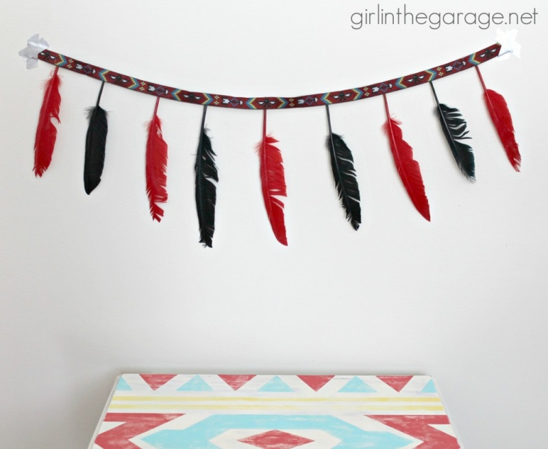 tribal feather garland