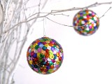 multi-color sequin ornaments