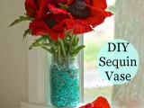 easy sequined vase