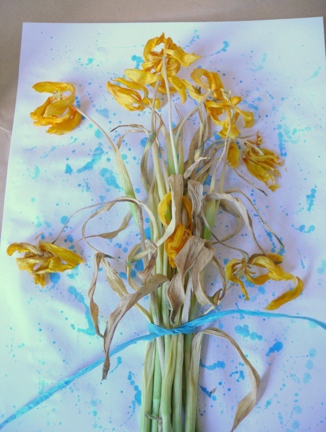 Spring Canvas With Dried Flowers