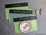 chalkboard fabric placemat