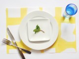 colorful paper placemat