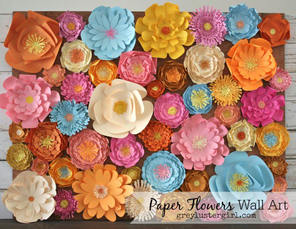 paper flowers wall art