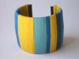 DIY rubber band wrapped cuff