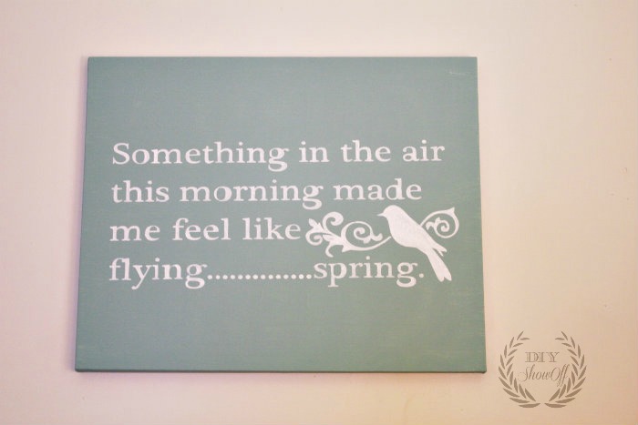 spring sign with a quote
