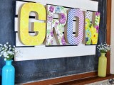 colorful GROW sign