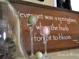 hand-painted spring sign