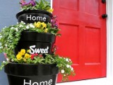 Stacked Planters With Inscriptions For Your Home