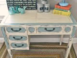 shabby chic two-toned desk