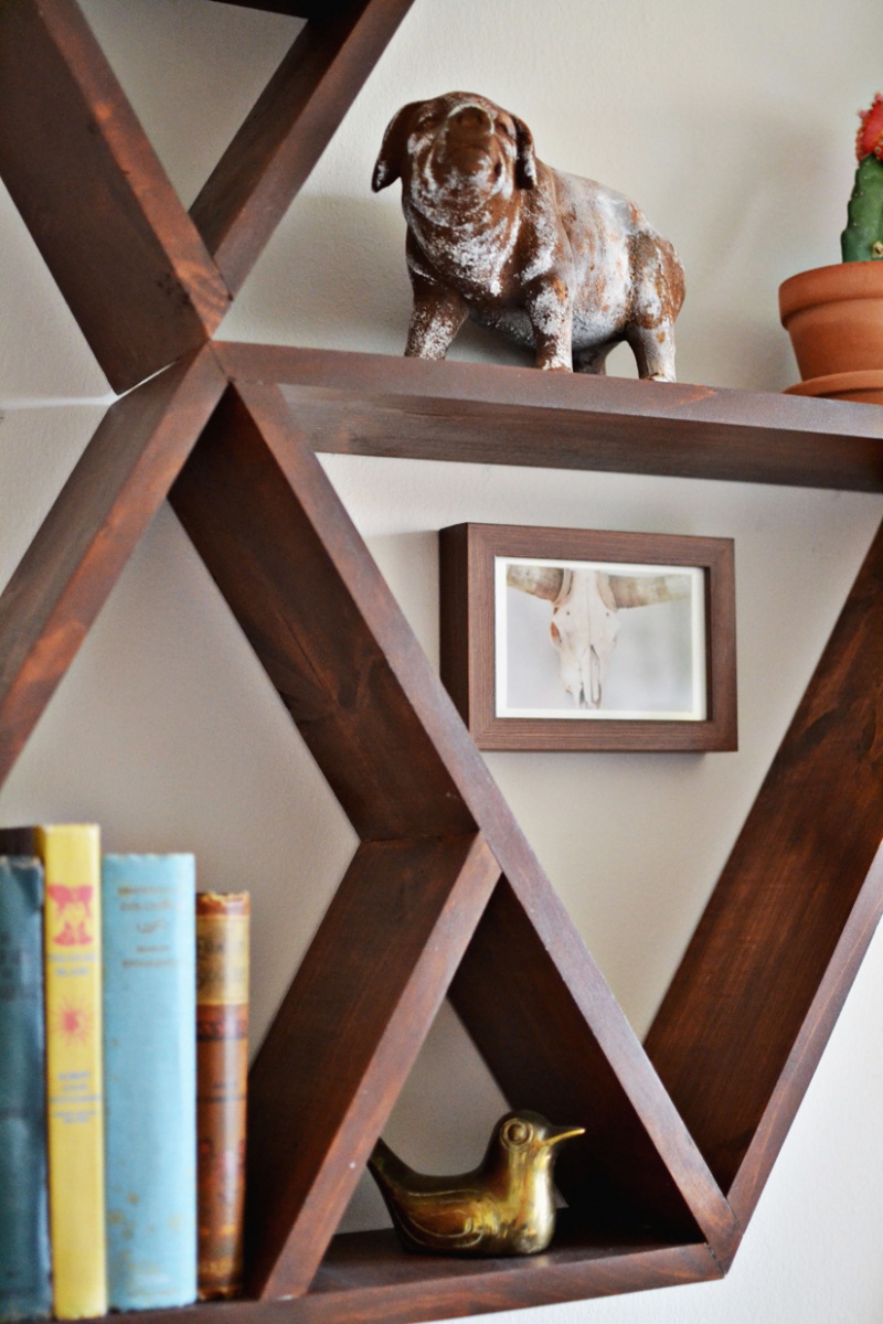Picture Of stylish and original diy triangle shelf  4