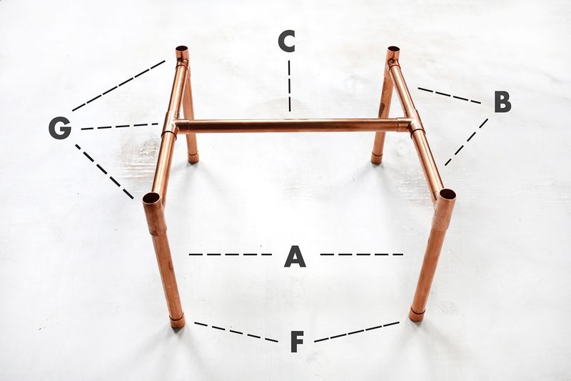 Stylish diy copper pipe side table  3