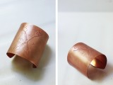 Stylish Diy Etched Copper Cuff