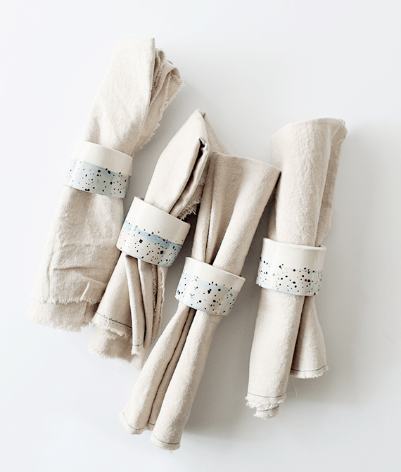 Picture Of stylish diy faux ceramic napkin rings  2