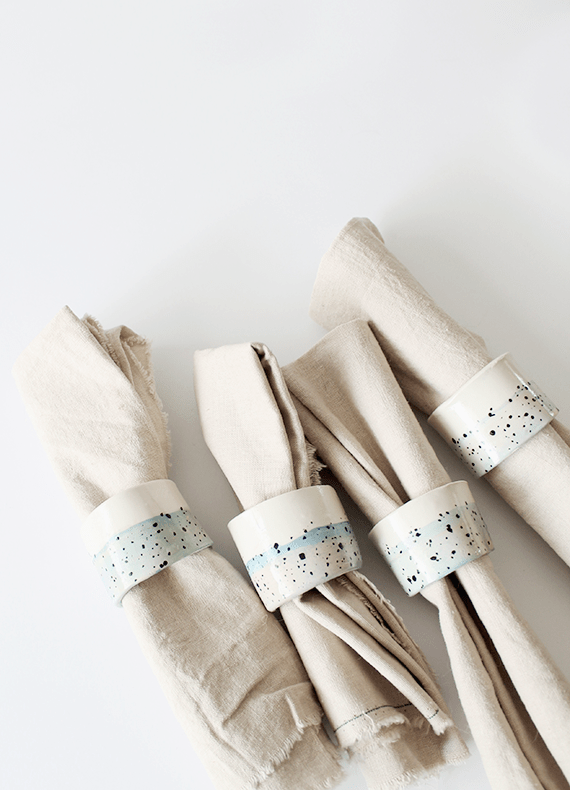 Picture Of stylish diy faux ceramic napkin rings  6