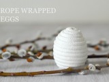 white rope wrapped eggs