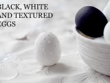 black and white Easter eggs