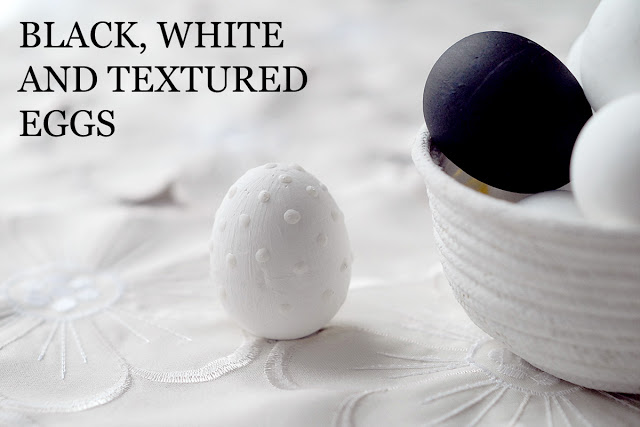 black and white Easter eggs