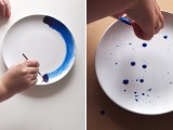 Stylish Diy Indigo Painted Plates