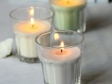 pastel glass candles
