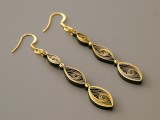 quilling gilded earrings