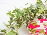 color blocked rope planter