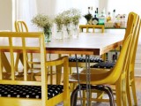dining table with hairpin legs