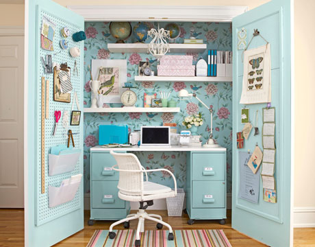 10 Ideas To Turn Cabinet or Bookcase Into A Mini Home Office