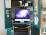 Turn Cabinet Into A Mini Home Office