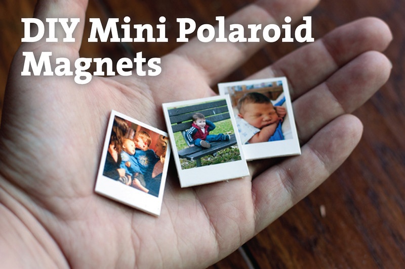 mini Polaroid photo magnets
