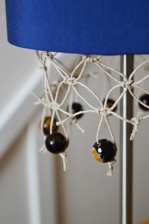 Unique DIY Fringed Lampshade With Gemstones
