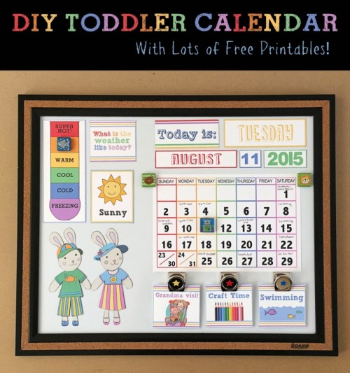 toddler calendar board (via bugaboocity)