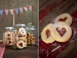 DIY jam heart biscuits