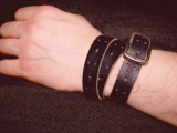 leather belt bracelet
