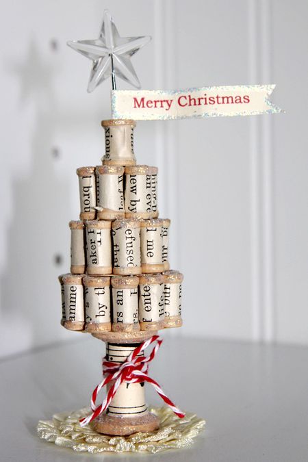 Vintage DIY Spool Christmas Tree