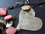 vintage tag necklace