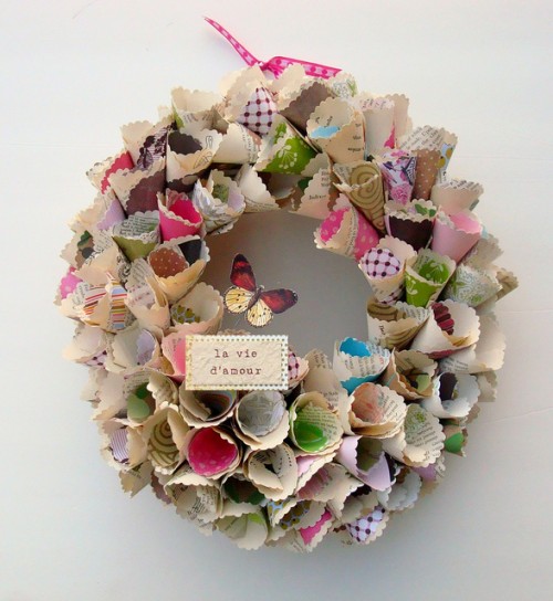 Vintage Inspired Paper Wreaths