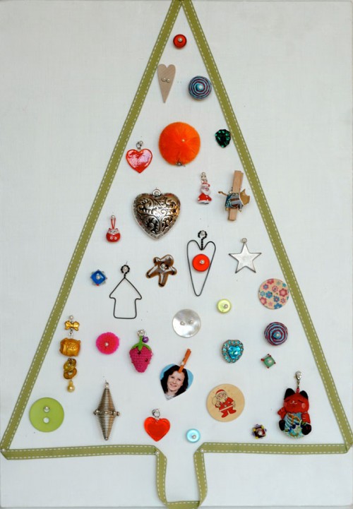 Wall Mount Christmas Tree Of Objects