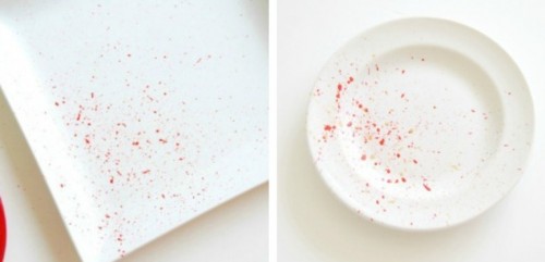 splattered party plates