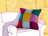colorful sweater pillows