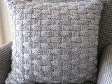 knit basket weave pillow