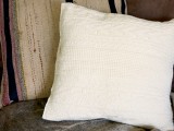 recycled sweater cushion